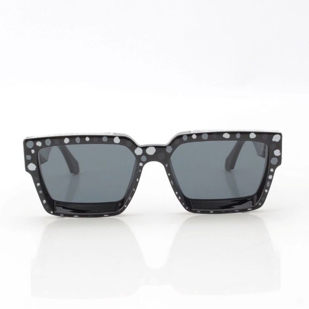Yayoi Kusama1.1 Millionaire Sunglasses Black White Polka Dot Embossed Jacquard - Picture 10 of 11